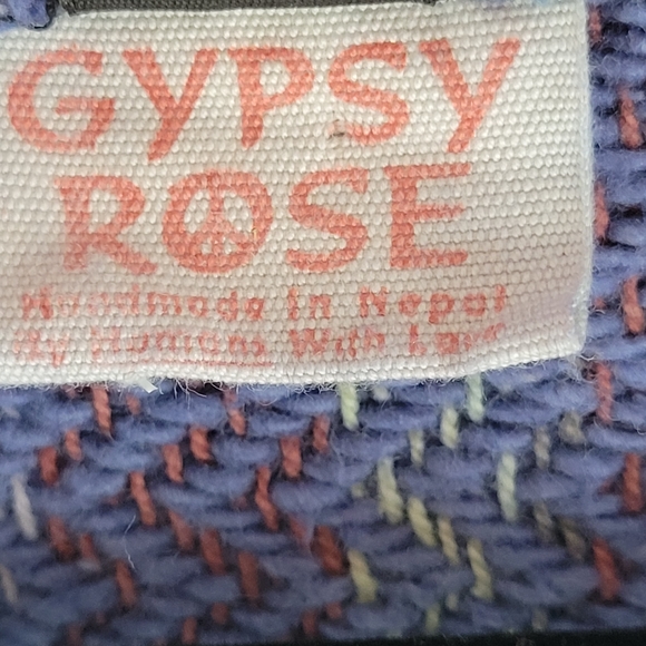 Gypsy Rose Hand Woven in Nepal Boho Fringe Vest Rare - Picture 3 of 7